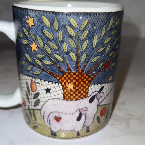 Angels Charge, beautiful coffee cup from an original painting. W/ Sheep & Angels - Picture 2 of 10